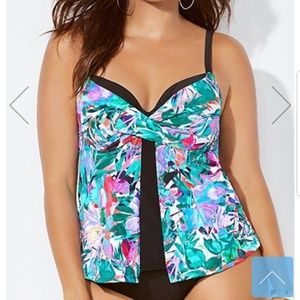 NEW ** Verona Flyaway Underwire Tankini Top sz 18